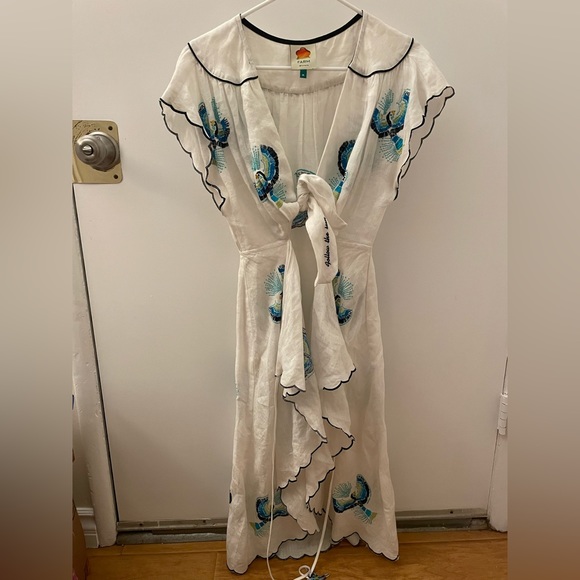 Farm Rio Macaw Tie Front Cutout Dress - Picture 4 of 10